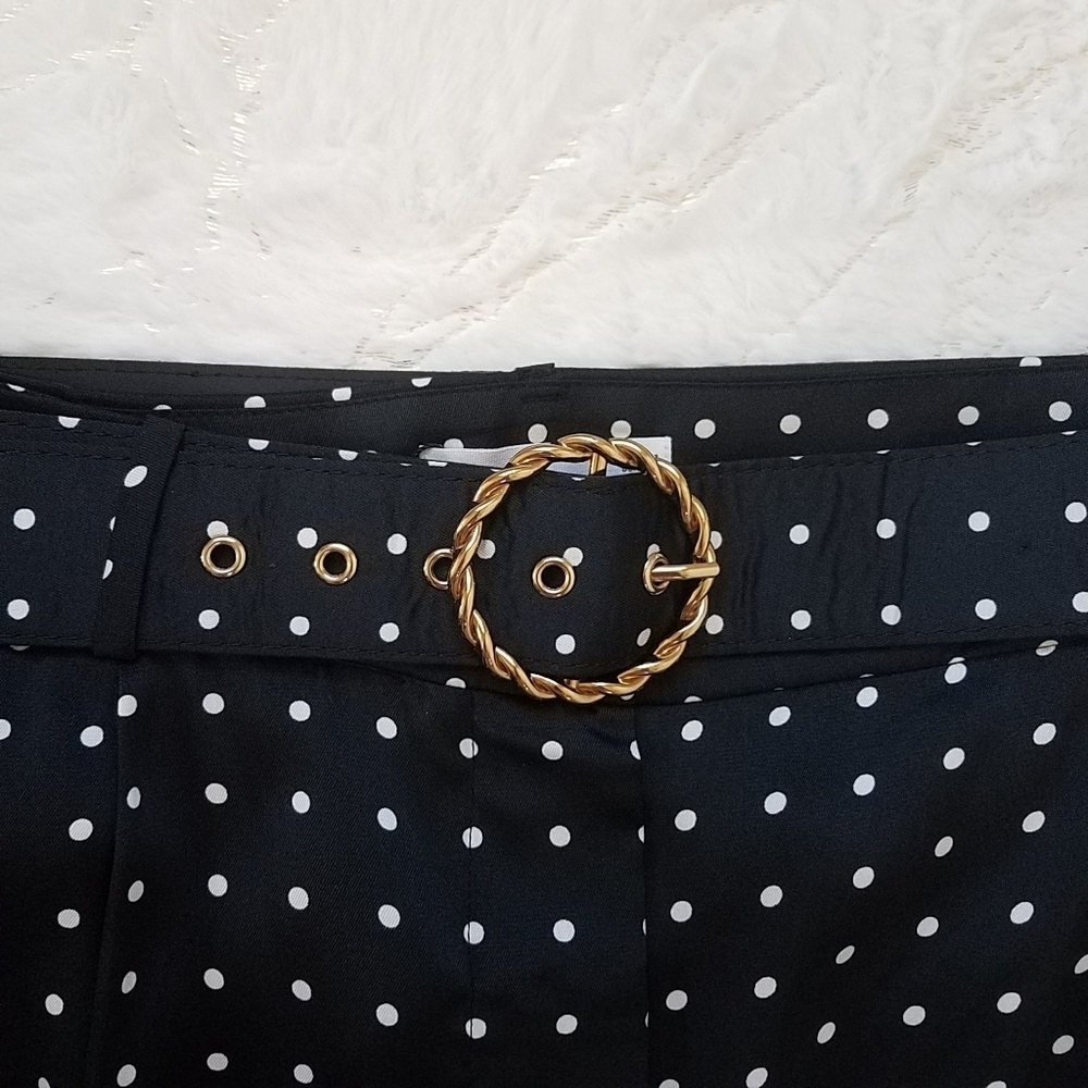 Mango Polka Dot Smart Wide Leg Trousers - Picture 11 of 13